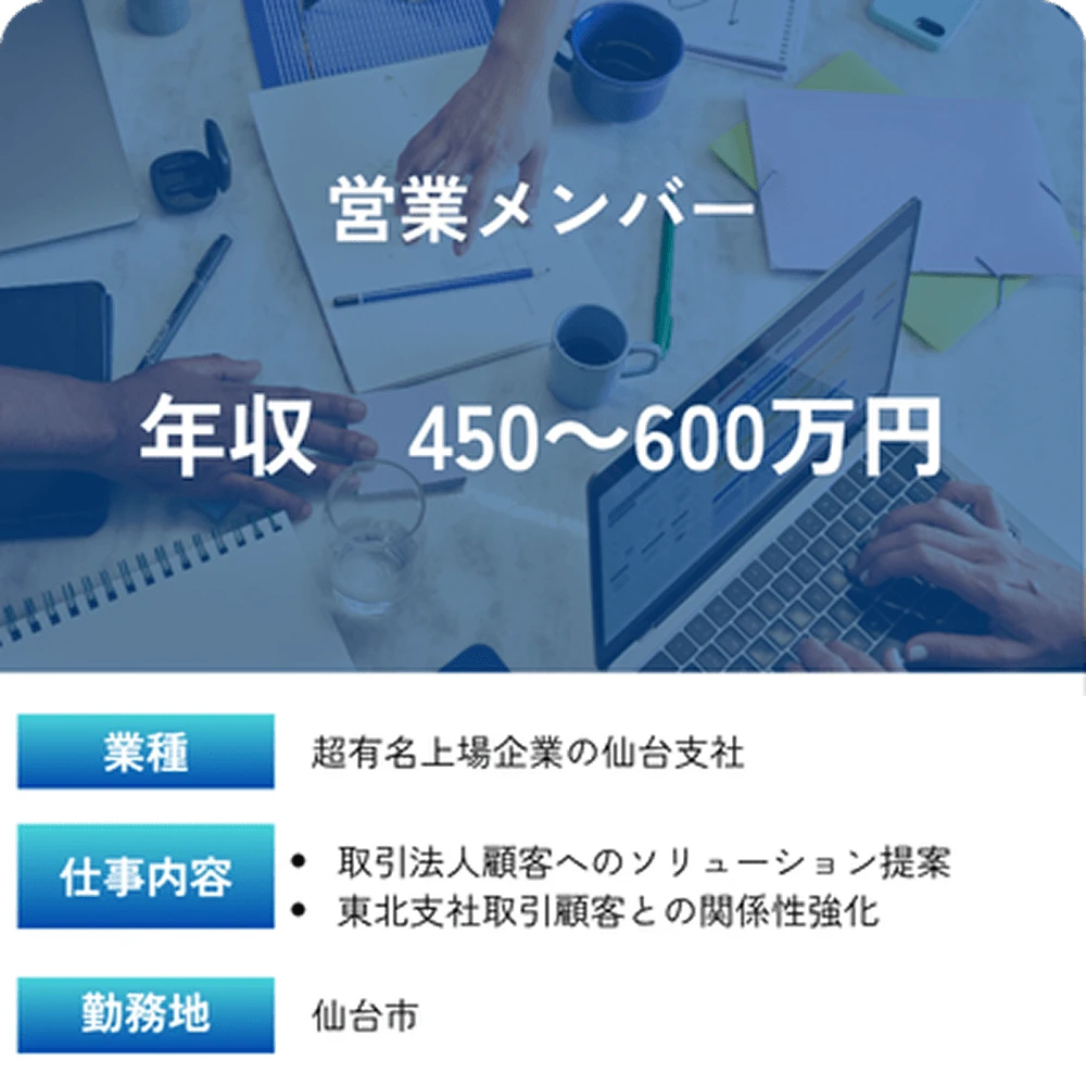 求人事例 営業メンバー